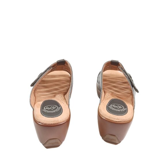 White Mountain Valencia Sandals Womens 9 Pewter Comfort Platform Mule Slides New - Picture 4 of 6